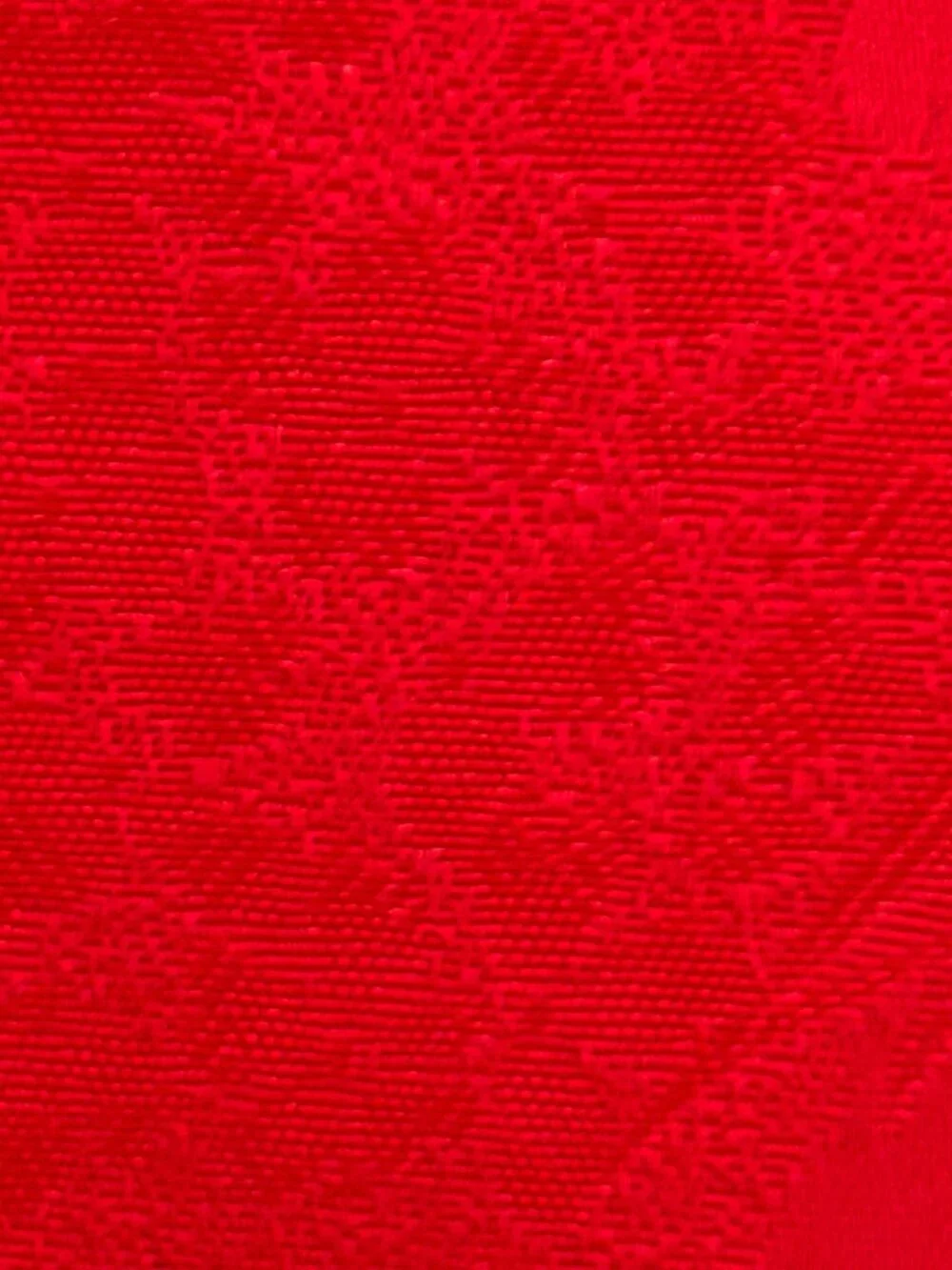 Vintage Red Damask Jacquard Fabric Unused 42 x 90 inches